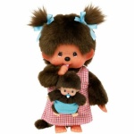 Bandai pehme mänguasi Monchhichi Maman & Baby plush 20cm