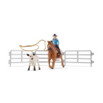 Schleich mängukomplekt Farm World 42577 Cowgirl Team Roping Fun