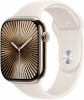 Apple Watch Series 10 46mm GPS + Cellular Gold Titanium Case and Star White Sport Band, M/L, kuldne/valge