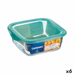 Luminarc kandiline lõunasöögi karp kaanega Keep'n Lagon 10x5,4cm türkiissinine 380ml Kahevärviline Klaas (6tk)