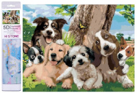 Norimpex teemantmaal Diamond Mosaic - A family of dogs