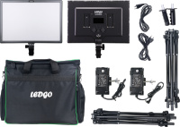 LEDGo videovalgusti LG-E268C 2 Stand and Bag