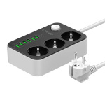 LDNIO pikendusjuhe Power Strip with 3 AC sockets, 6x USB, SE3631, 1.6m, must