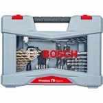 BOSCH Puurikomplekt 2608P00234 76 tk, osad Roostevaba teras Transpordiümbris