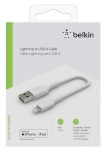 Belkin Lightning kaabel 15cm, PVC, valge, mfi cert.