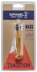 Opinel taskunuga No. 08 Carbon W. Wood Handle