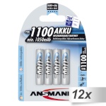 Ansmann akud 12x4 NiMH 1100 Micro AAA 1050mAh