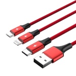 Unitek kaabel C4049RD USB cable 1.2 m USB A USB C/Micro-USB B/Lightning punane