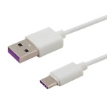 Savio laadimiskaabel USB –> USB-C 5A 1m CL-126 valge