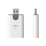 Silicon Power mälukaardilugeja Combo 2in1 USB 3.1, valge