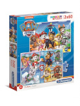 Clementoni pusle 2x60-osaline Super Color Paw Patrol