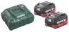 Metabo akulaadija + akud Basic Set: 2x 18V 5,5Ah LiHD akut + ASC 30-36V laadija