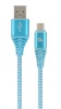 Gembird kaabel CC-USB2B-AMMBM-2M-VW USB cable 2.0 Micro-USB B USB A sinine,valge