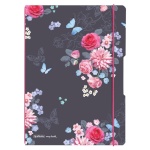 Herlitz kaustik flex A4/40+40 ruut ja joon Ladylike Flowers