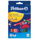 Pelikan värvipliiats 12 värvi Pelikan kolmn. jäme SOFT