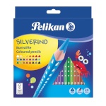 Pelikan värvipliiats 24 värvi Pelikan Silverino kolmn. SOFT peenike