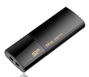 Silicon Power mälupulk 64GB USB 3.0 Blaze B05, must