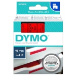 Dymo etiketiprinteri etiketid D1 Schriftband 19 mm x 7 m must to punane