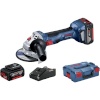 Bosch nurklihvija GWS 18V-7 Professional + 2x aku GBA 18V 4.0Ah + kandekohver L-BOXX