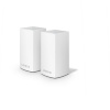 Linksys ruuter WHW0102 Velop Intelligent Mesh WiFi System, 2-Pack 802.11ac, 400+867 Mbit/s, 10/100/1000 Mbit/s, Ethernet LAN (RJ-45) ports 2, Mesh Support Yes, MU-MiMO Yes, No mobile broadband, Antenna type Internal