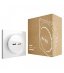 Fibaro seinapistik Walli N USB Outlet, valge