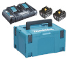 Makita akulaadija Powerpack 18V Kit + 2x aku 18V 5,0 Ah + kiirlaadija DC18RD + kandekohver Makpac