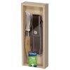 Opinel seenenuga Mushroom Knife Oak Handle with Brush + Pencil Case & Sheath