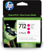 HP tindikassett 712 3-pack 29-ml magenta