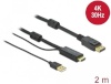 Delock kaabel HDMI(M)-Displayport (M)4K 2M USB A(M) must