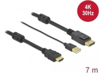 Delock kaabel HDMI(M)-Displayport (M)4K 7M USB A(M) must 85967