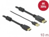 Delock kaabel HDMI(M)-Displayport (M)4K 10M USB A(M) must 85968