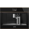 SMEG kohvimasin Dolce Stil Novo, integreeritav CMS4604NR, täisautomaatne, must klaas/vask