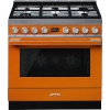 Smeg gaasipliit CPF9GPOR , Portofino, 6 x gaas, elektriahi, 90 cm, pürolüüs, oranž