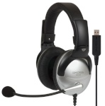 Koss kõrvaklapid Gaming SB45 USB Headband/On-Ear, USB, mikrofon, hõbedane/must, Noice canceling,