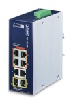 Planet switch IP30 Industrial 4-Port Power over Ethernet (PoE) sinine, valge