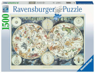 Ravensburger pusle A Map With Fantastic Animals, 1500-osaline