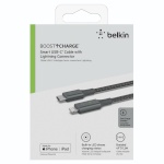 Belkin Smart LED kaabel hall 1,2m USB-C / Lightning CAA006bt04GR