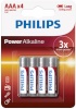 Philips patarei Power Alkaline AAA 4tk