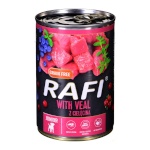 Dolina Noteci märgtoit koerale Rafi Junior Pate with veal, cranberry, and blueberry - Wet Dog Food 400g