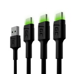 Green Cell kaabel 3x Cable GC Ray USB-C