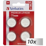 Verbatim patarei 10x4 CR 2430 Lithium Batterie 49534