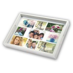 ZEP Photo Tray valge 45x35 Holz Fototablett 9 Bilder W006