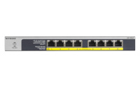 Netgear switch GS108LP Unmanaged Gigabit Ethernet (10/100/1000) must, Gray 1U Power over Ethernet (PoE)