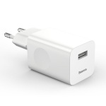 Baseus kiirlaadija Quick Charger, USB, QC 3.0, 24W valge