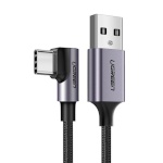 UGREEN laadimiskaabel Angular USB-C cable 3A Quick Charge 3.0 1m (Black)