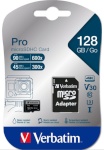 Verbatim mälukaart microSDXC Pro 128GB Class 10 UHS-I + Adapter