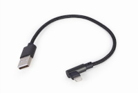 Gembird kaabel CC-USB2-AMLML-0.2M Angled 8-pin USB charging & data cable, 0.2 m, must