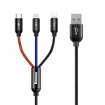 Baseus laadimiskaabel Rapid USB Cable 3in1 USB-C / Lightning / Micro 3A 1,2M - Black