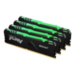 Kingston mälu 64GB 2666MHz DDR4 CL16 (Kit of 4) 1Gx8 FURY Beast RGB KF426C16BB1AK4/64