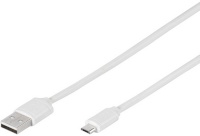 Vivanco kaabel USB - microUSB 1,0m, valge (35816)